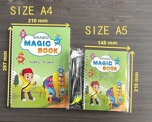 Kid's Arabic Writing Practice Reusable Book